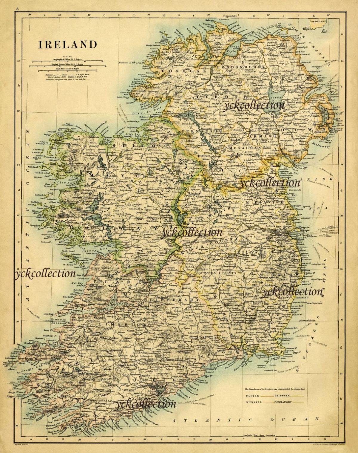 antigoaleko mapa irlandako