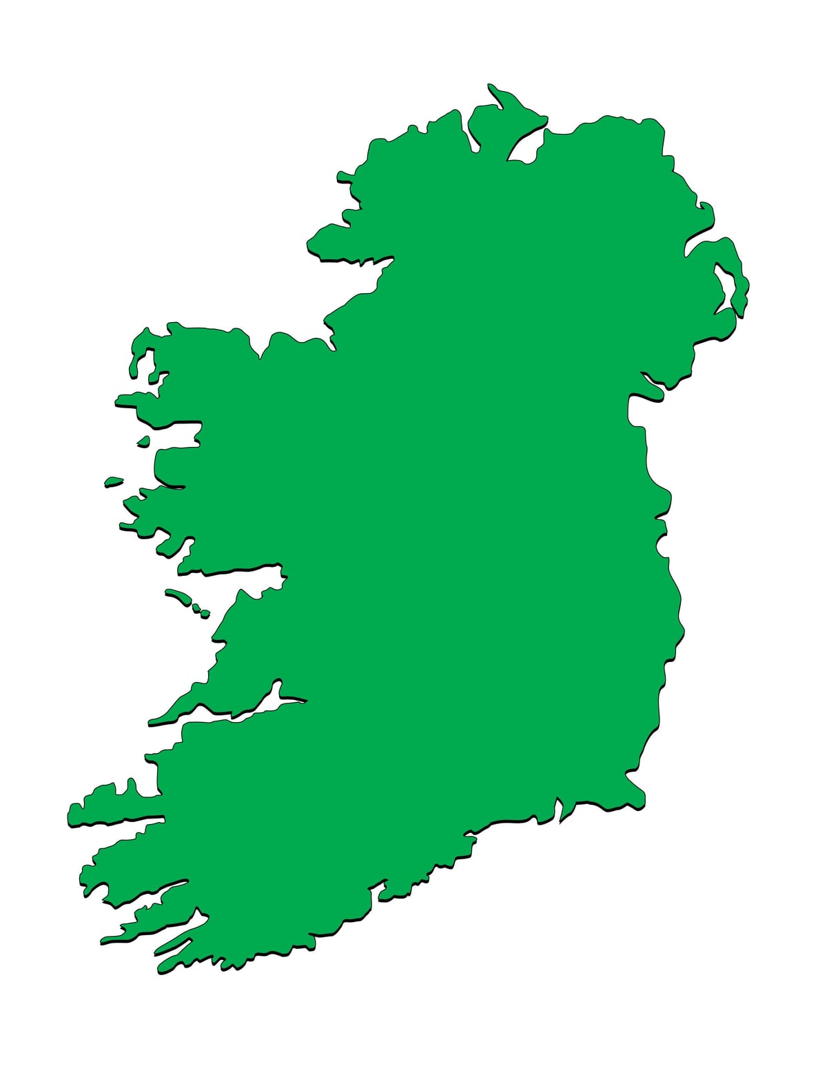 mapa irlanda txantiloia