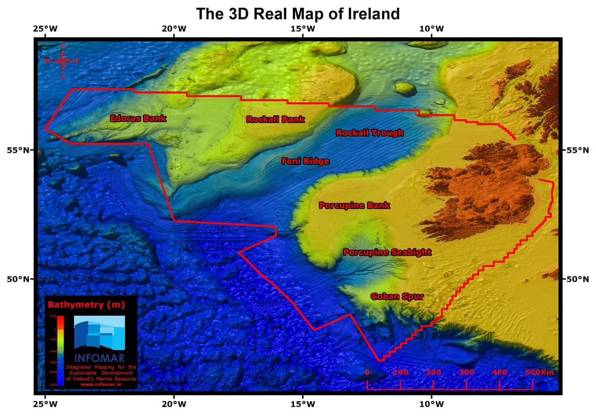benetako mapa irlandako