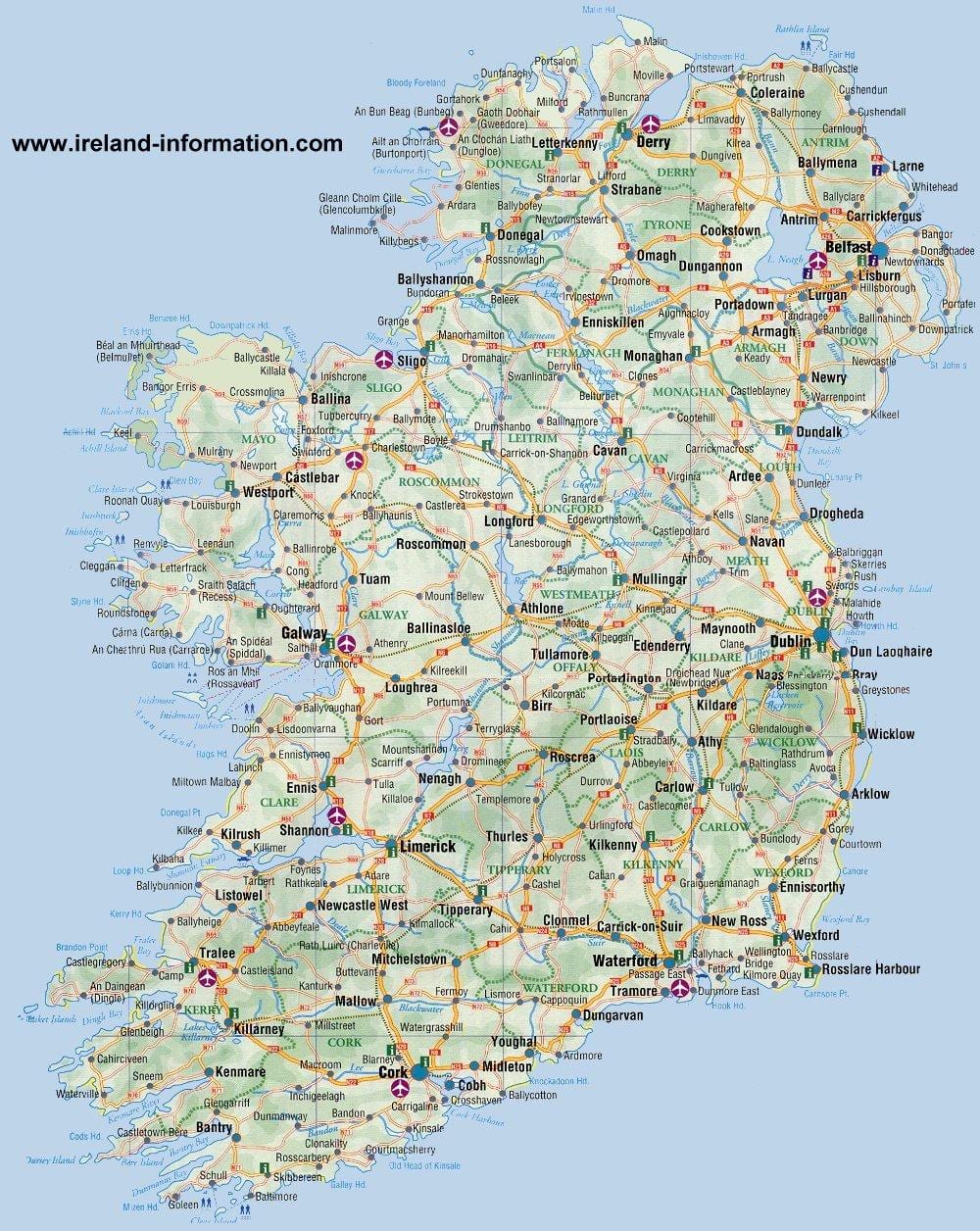 mapa blackrock irlanda