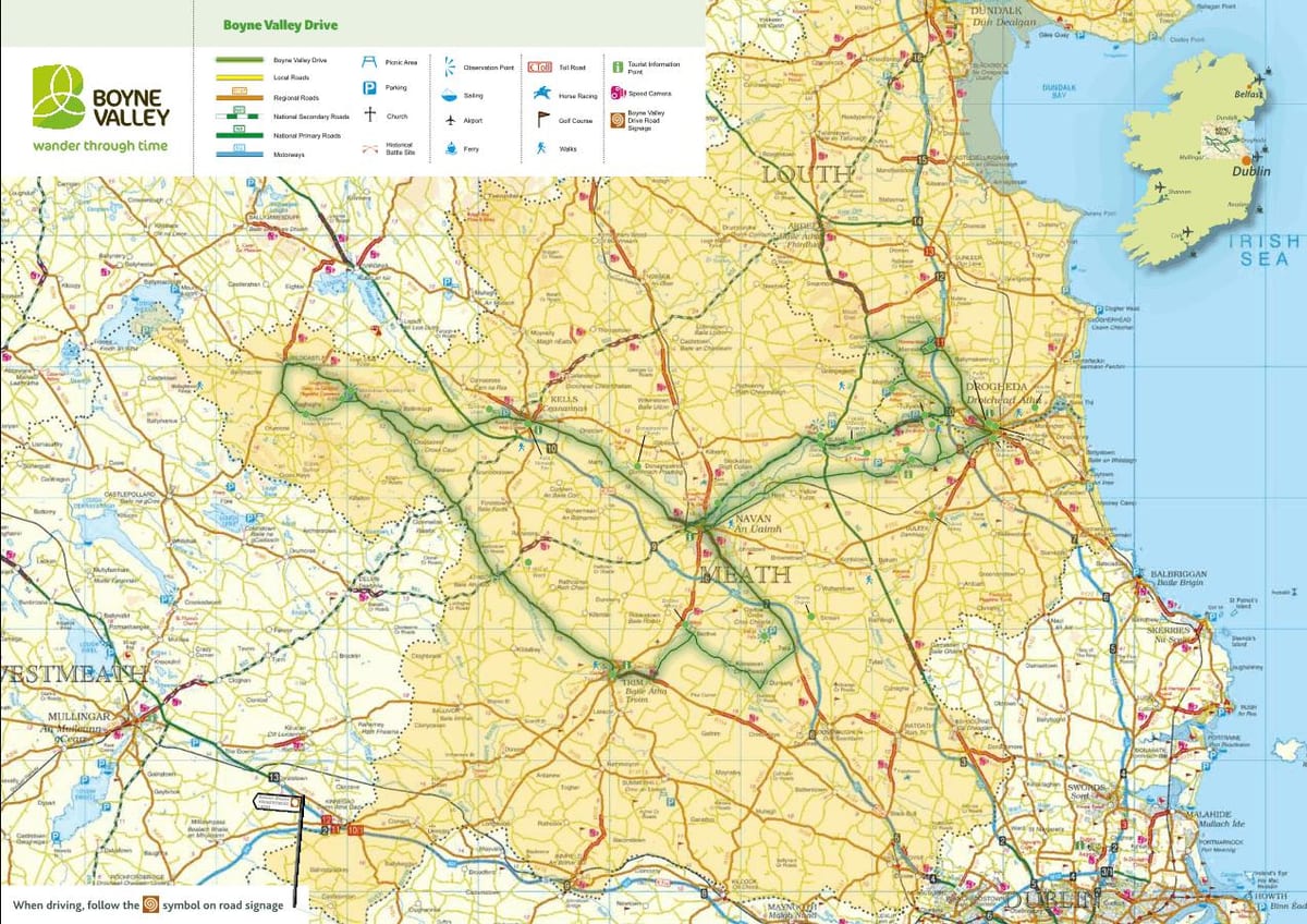 mapa boyne valley irlanda