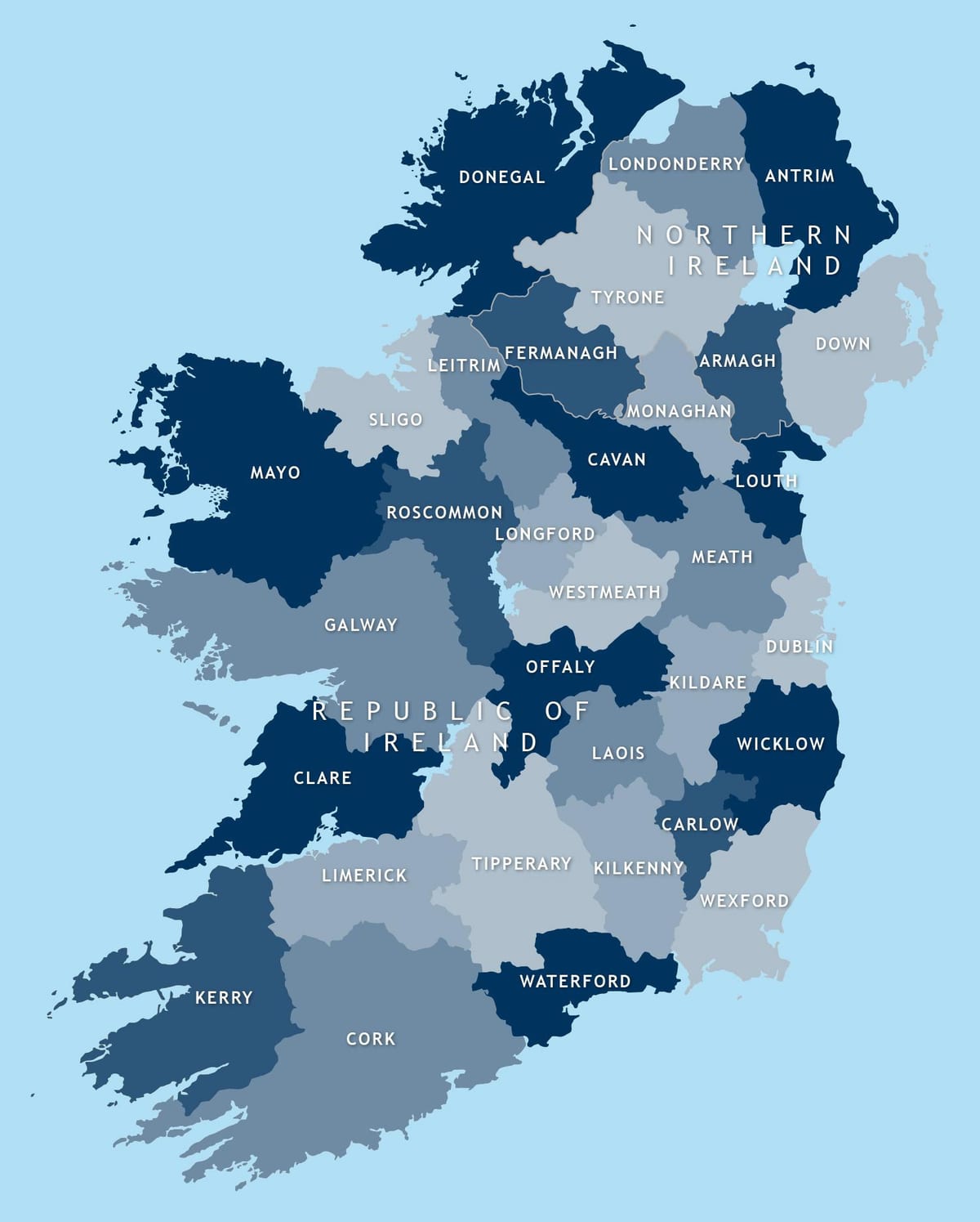 mapa editagarria mapa irlandako