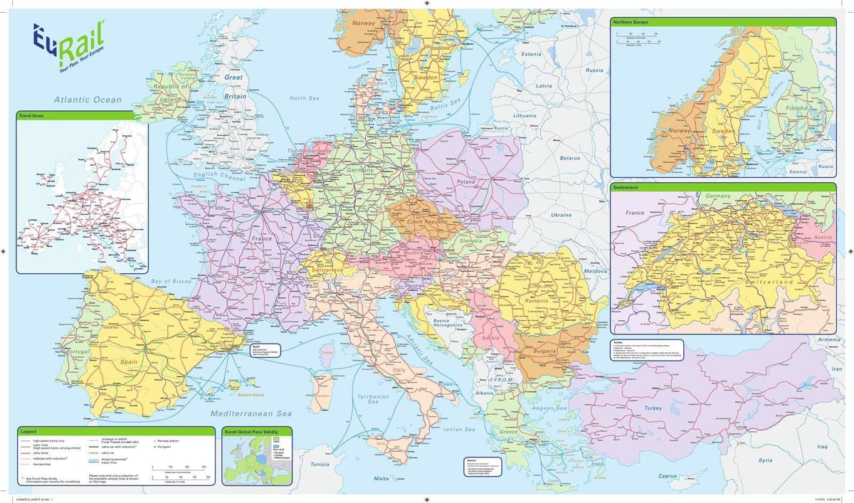 mapa eurail irlanda