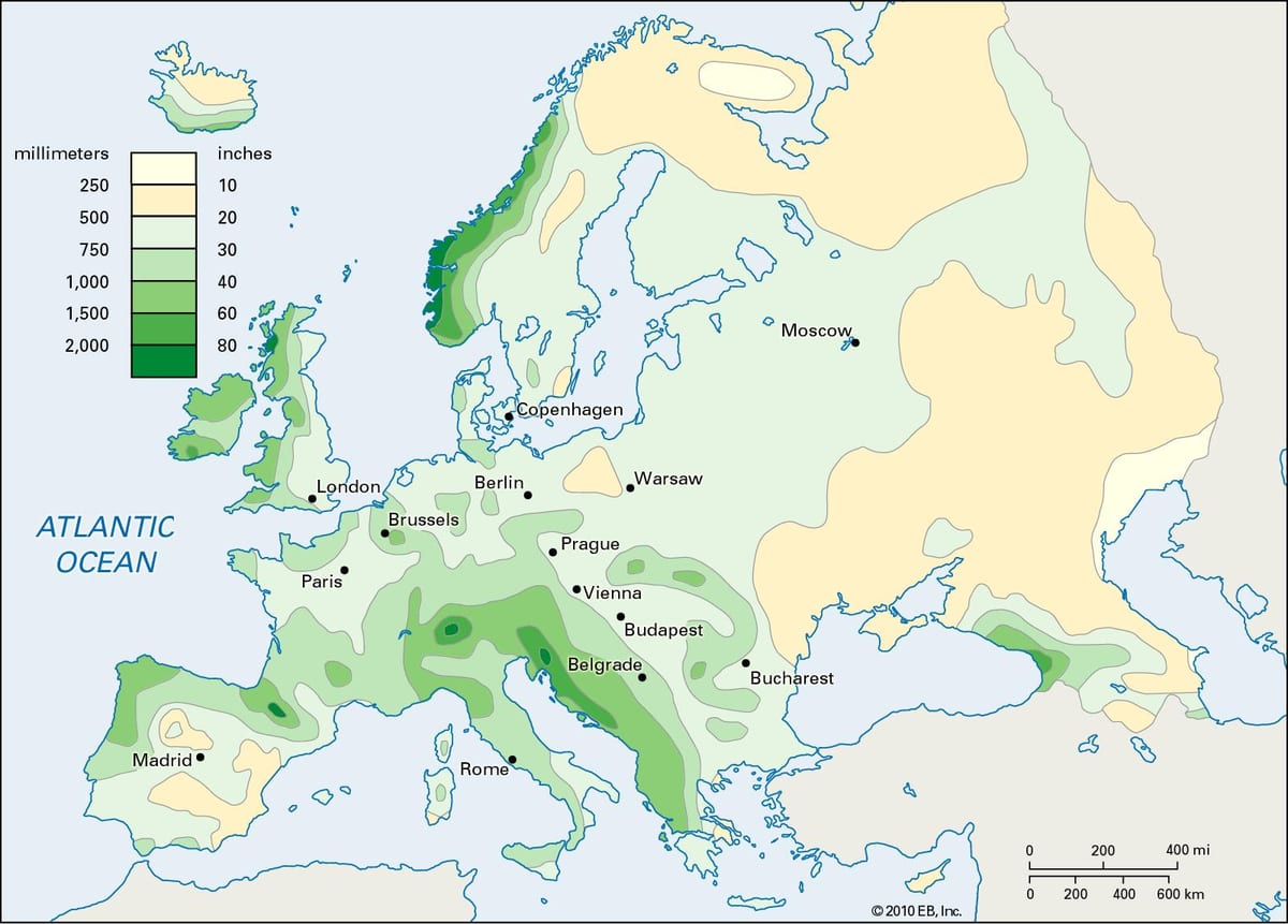prezipitazio mapa irlanda