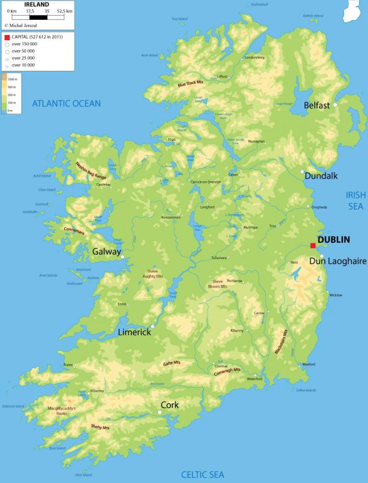 erliebe mapa irlandako