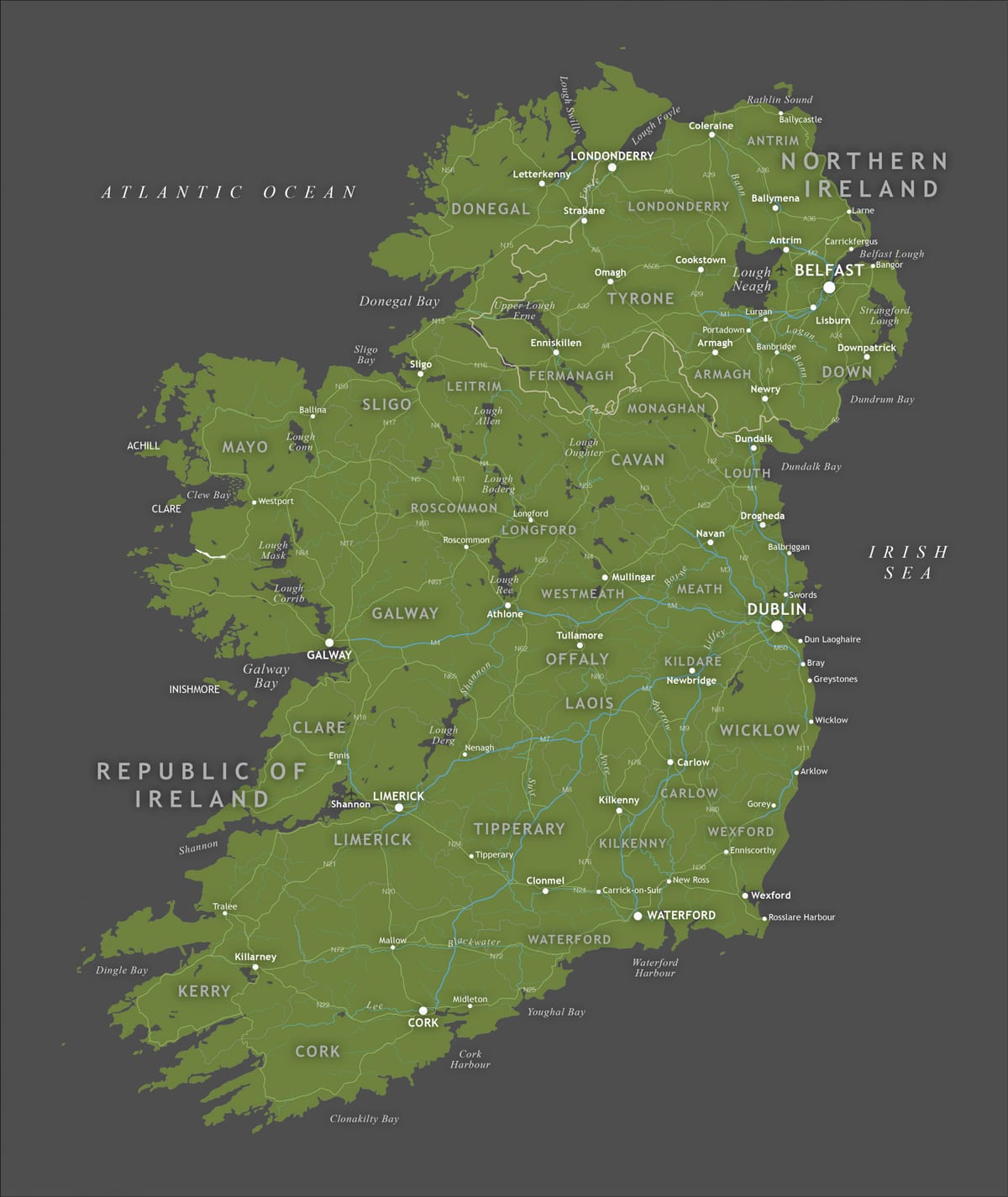 rep irlandako mapa