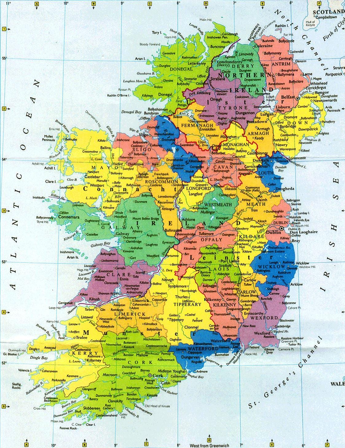 handi horma mapa irlandako