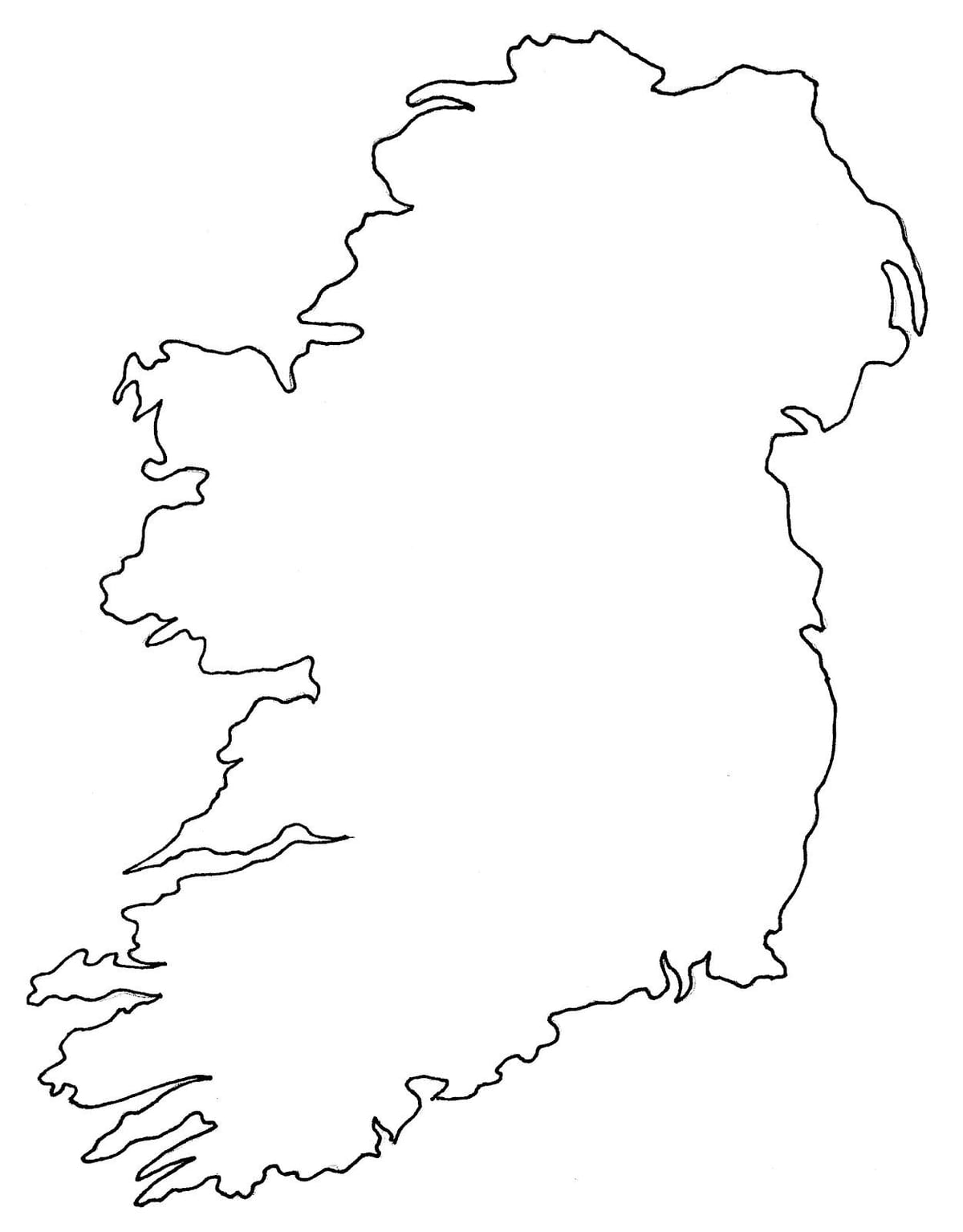 hutsik mapa irlandako