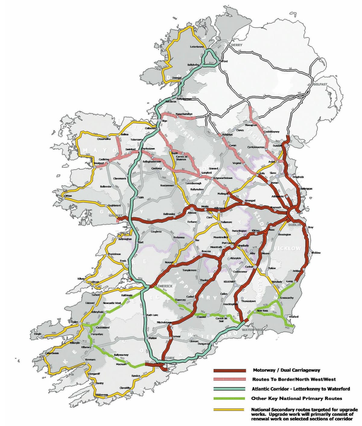 errepide mapa irlandako 2016
