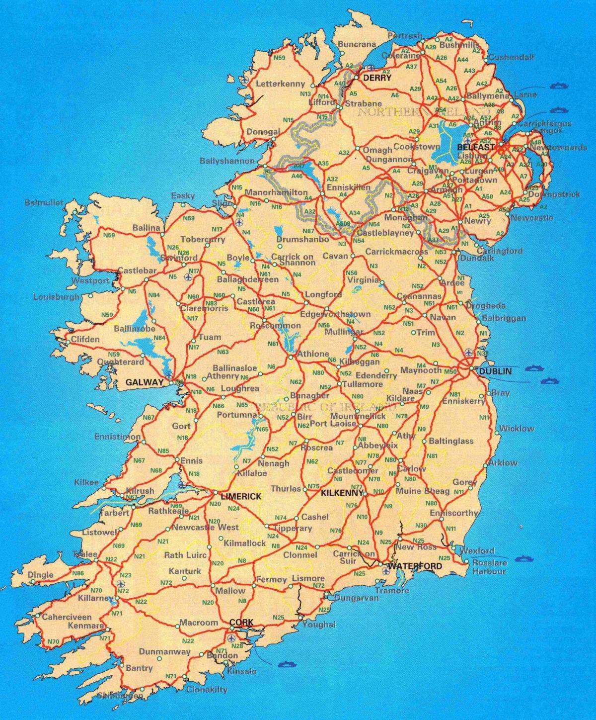 free errepide mapa irlandako