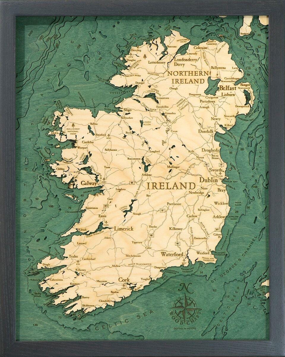 mapa irlandako mapa arte