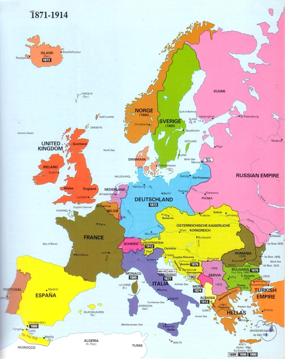 mapa irlanda eta europan
