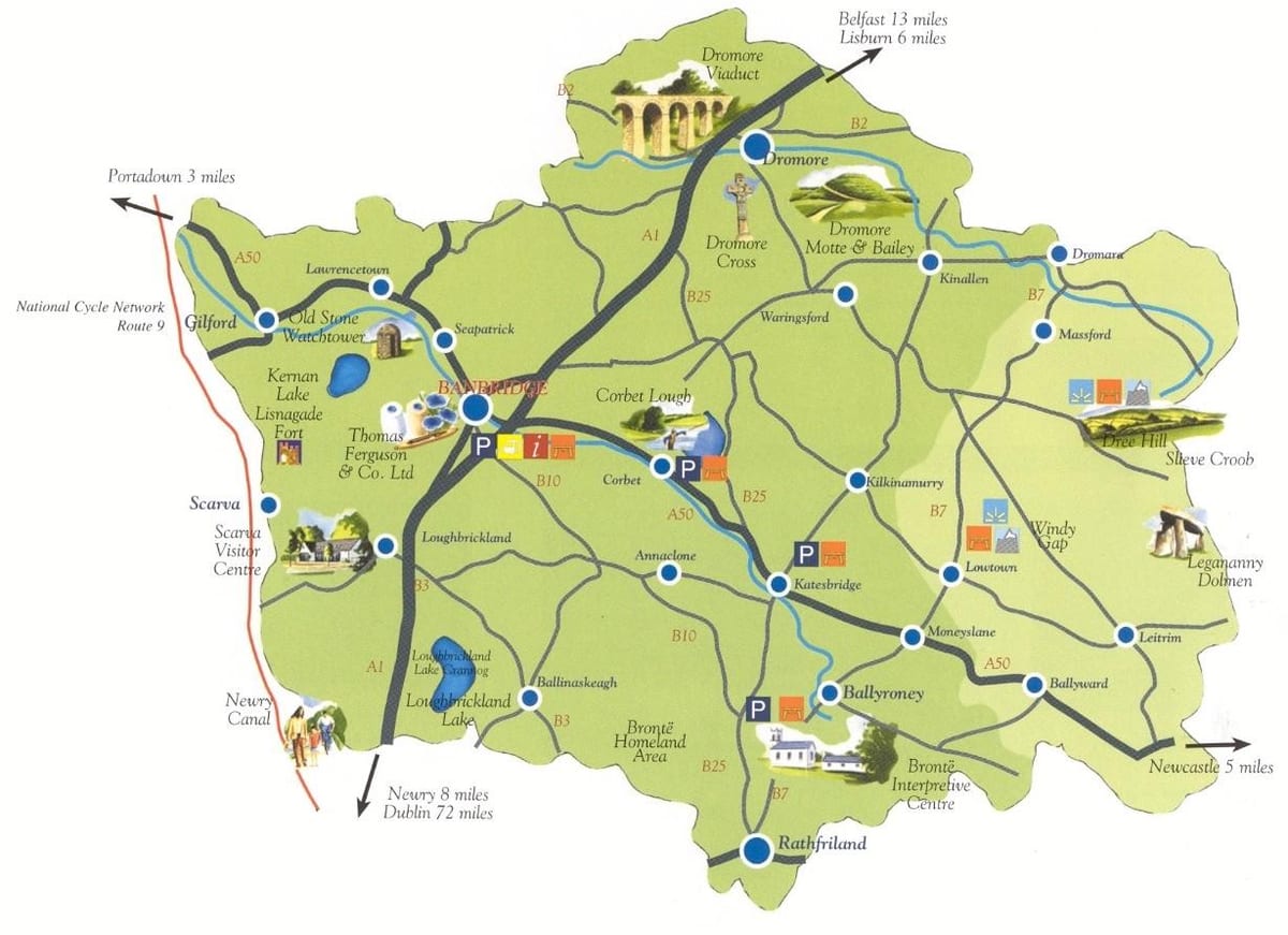 mapa co behera n irlanda