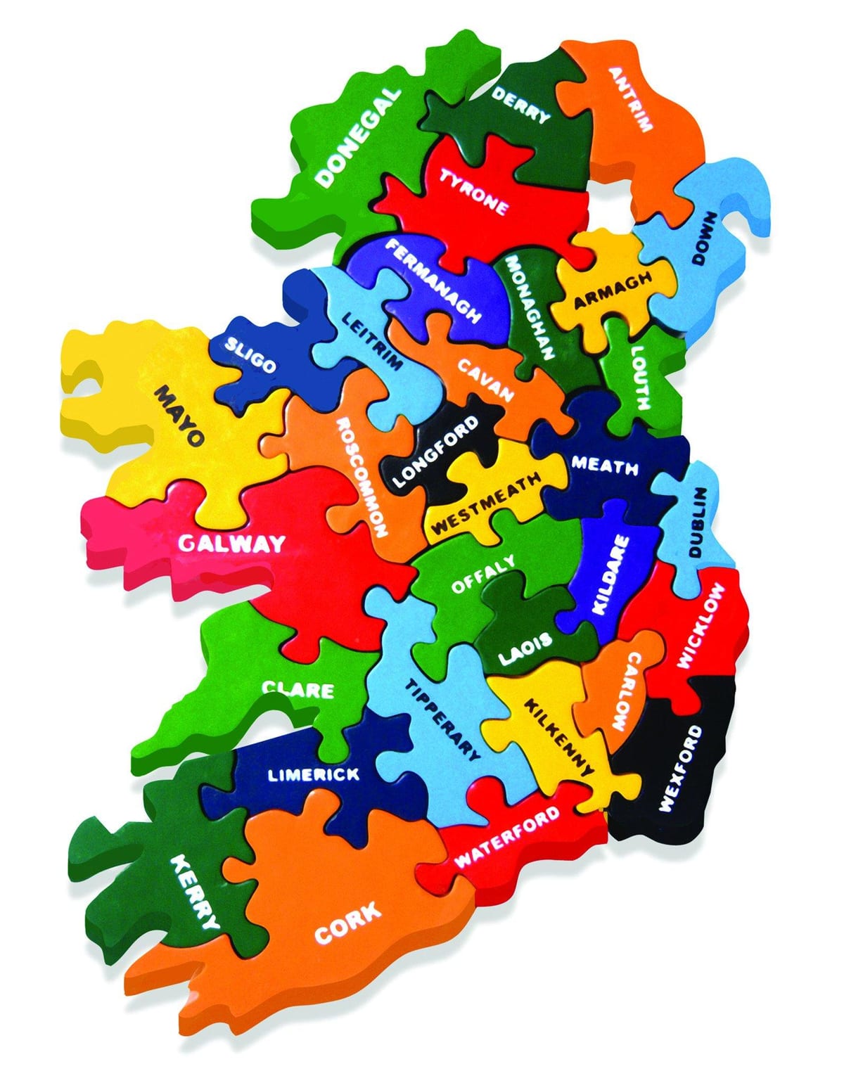 mapa mapa irlanda jigsaw
