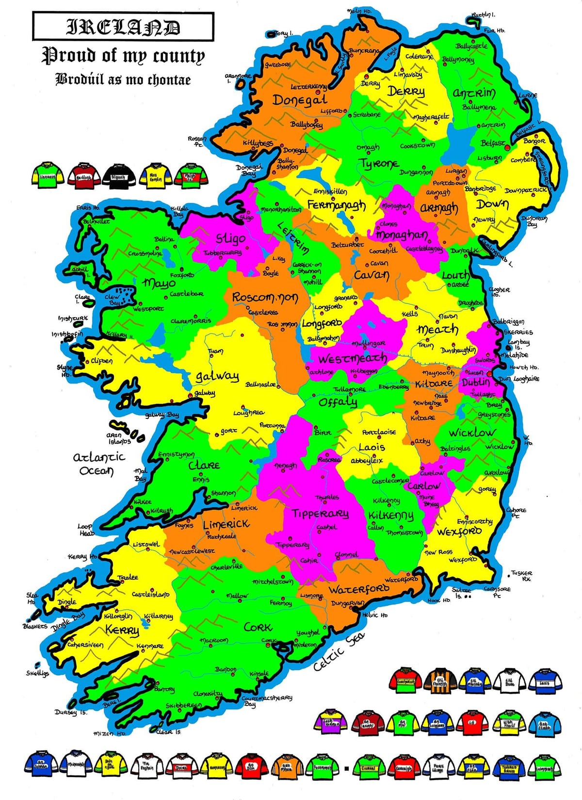 mapa irlandako lehen eskola