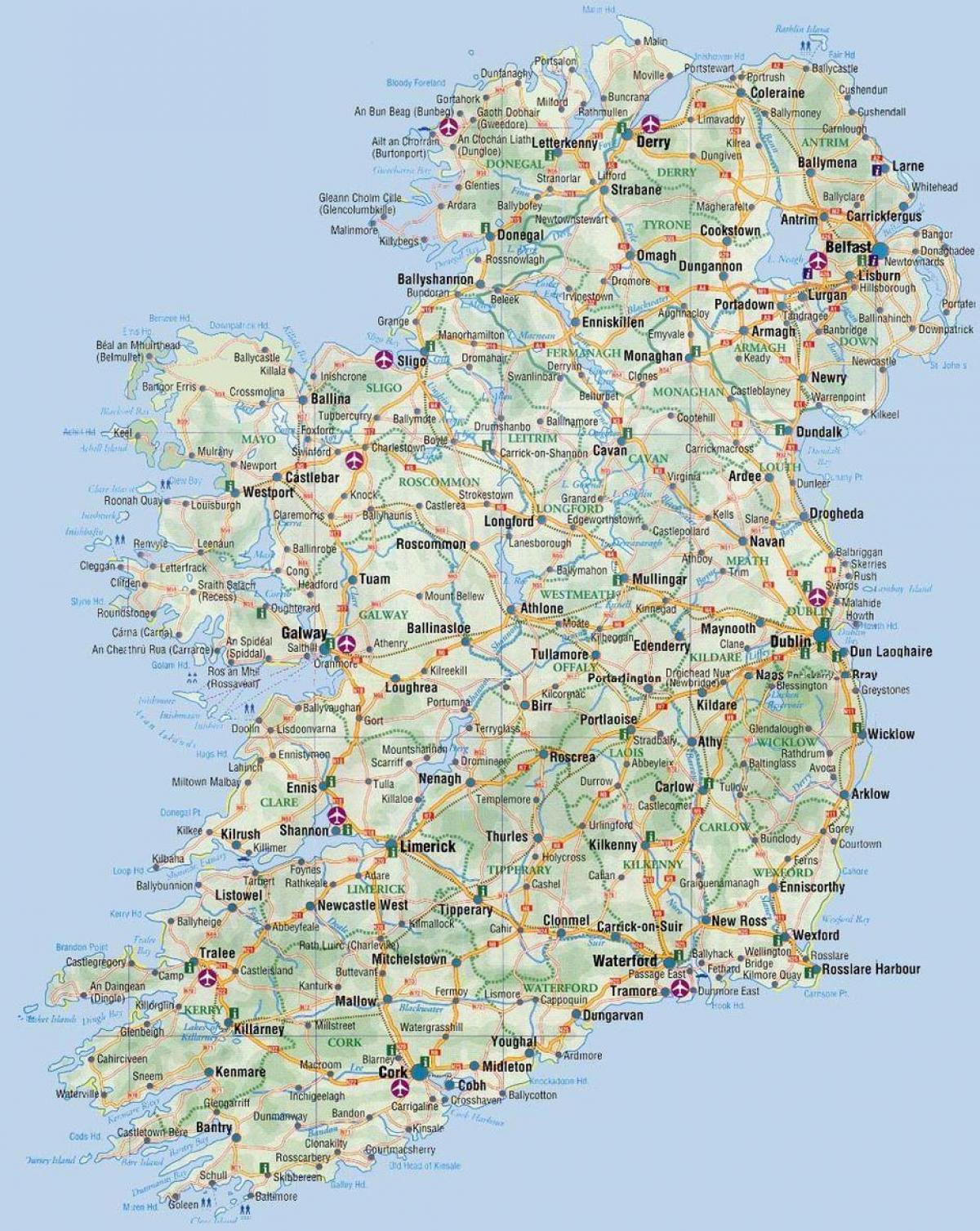 mapa bat irlandako