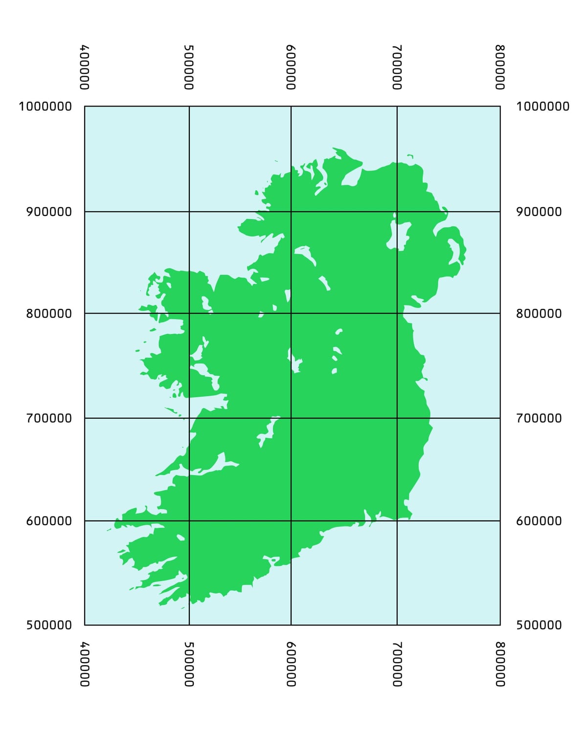 mapa koordenatuak irlanda