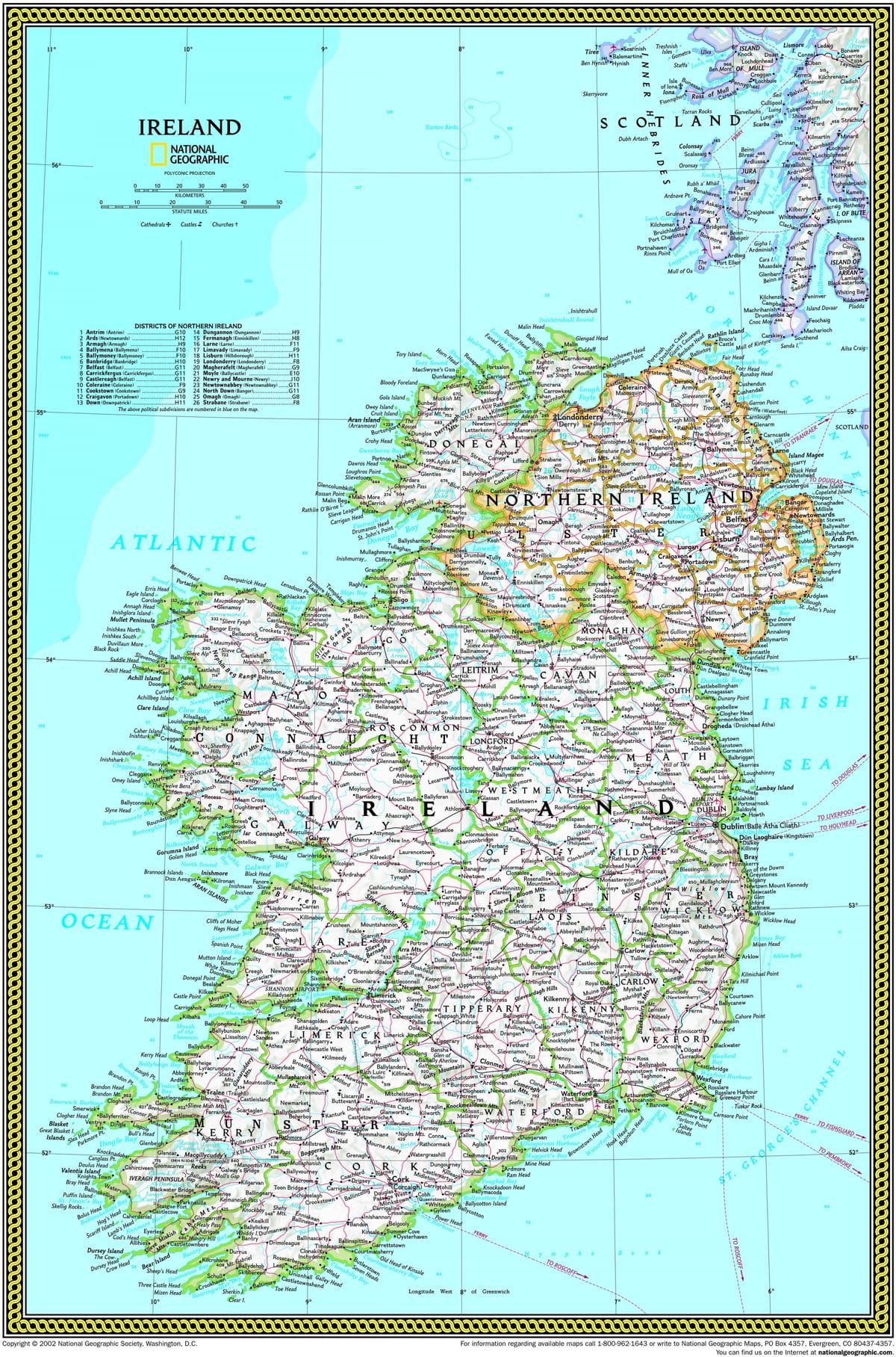 mapa national geographic mapa irlandako