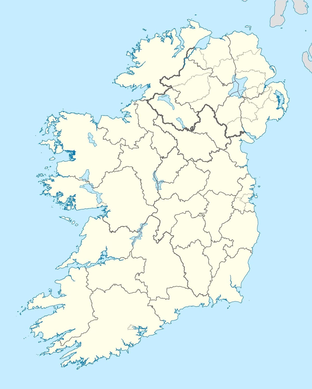 mapa uharte irlandako