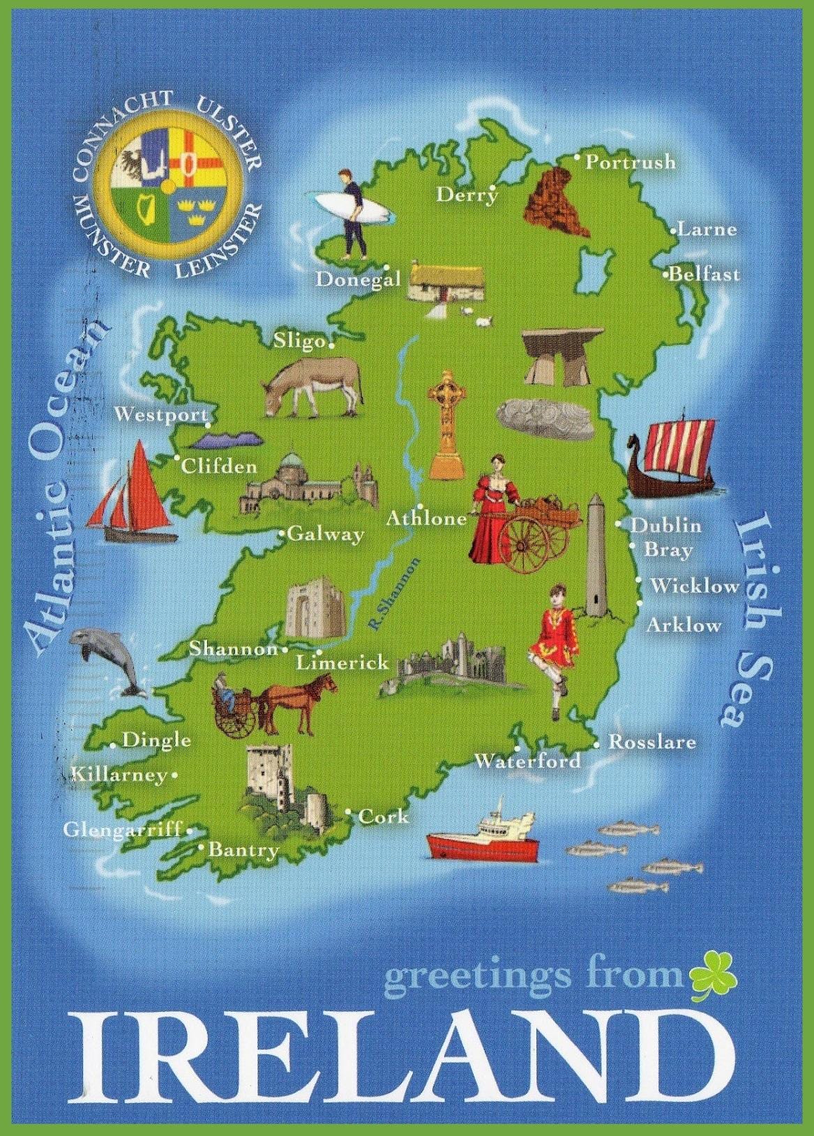 mapa irlanda erakargarri