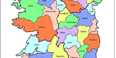 Mapa irlanda 32 eskualdeak