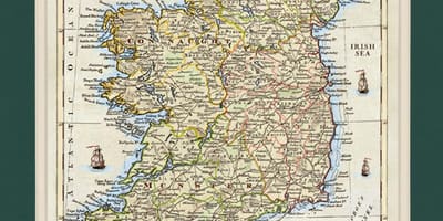 Mapa banatutako mapa irlandako