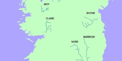 Mapa blackwater ibaiaren irlanda