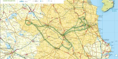 Mapa boyne valley irlanda