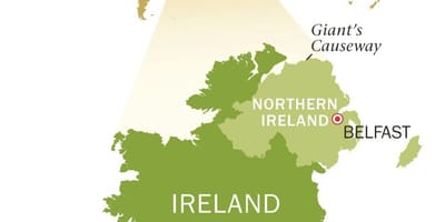 Mapa emerald isle irlanda
