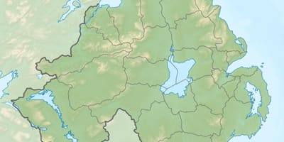 Mapa fisikoa mapa ipar irlandako