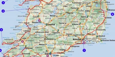 Mapa bidaia irlanda
