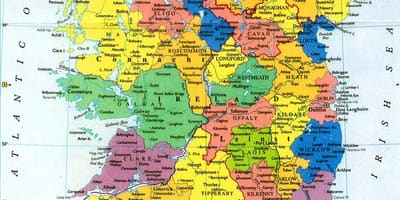 Handi horma mapa irlandako