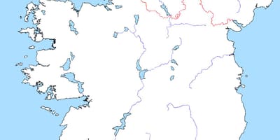 Mapa hutsik mapa irlandako ibaiak