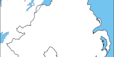 Hutsik mapa ipar irlandako