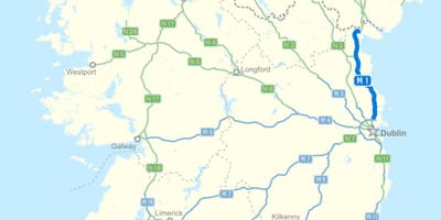 Mapa irlanda autobidea