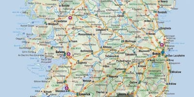 Irlandako mapa bidaia