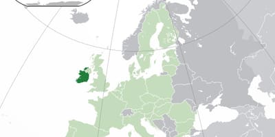 Irlandako mapa munduko mapa