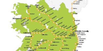 Trenbide-bidaia, irlandako mapa