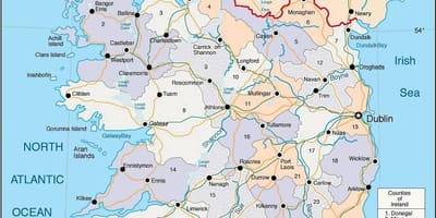 Mapa irlandako garraio publikoa