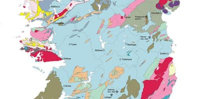 Mapa mapa geologikoa irlanda