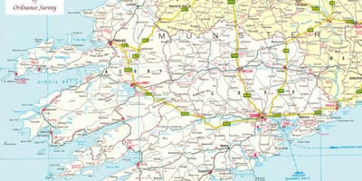 Mapa mapa ipar mendebaldean irlanda