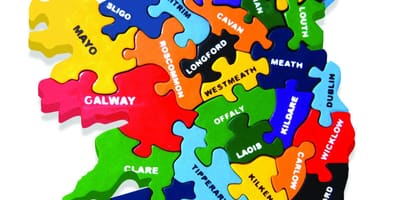 Mapa mapa irlanda jigsaw