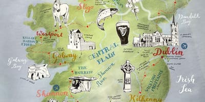 Mapa mapa irlanda kartela