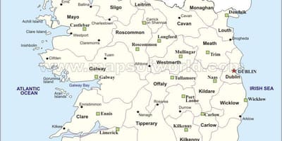 Mapa mapa politikoa irlandako