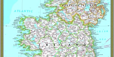 Mapa national geographic mapa irlandako