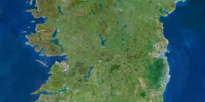 Mapa satelite mapa irlandako